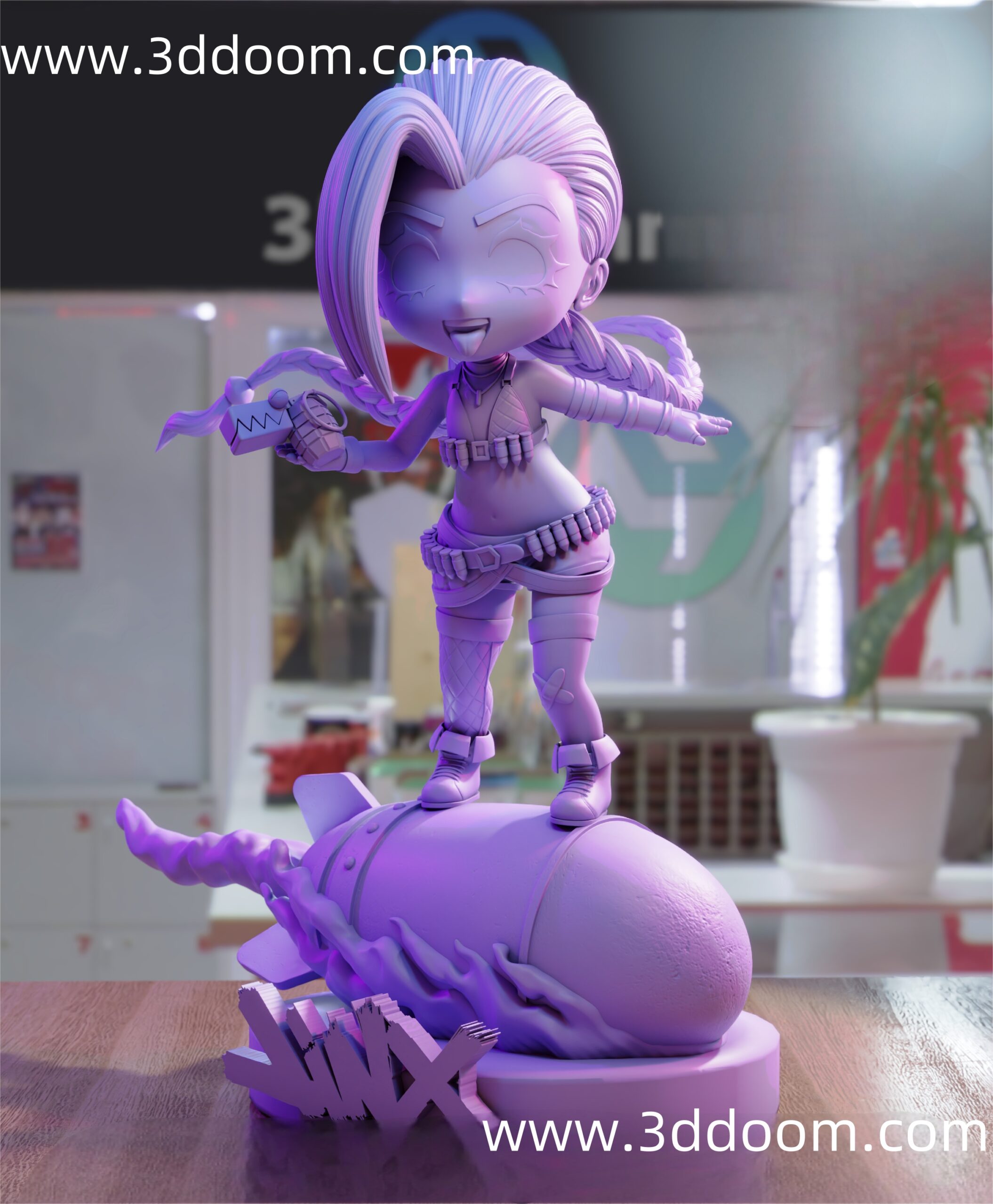 1251 Jinx Chibi League of Legends 英雄联盟 金克丝-3D DOOM