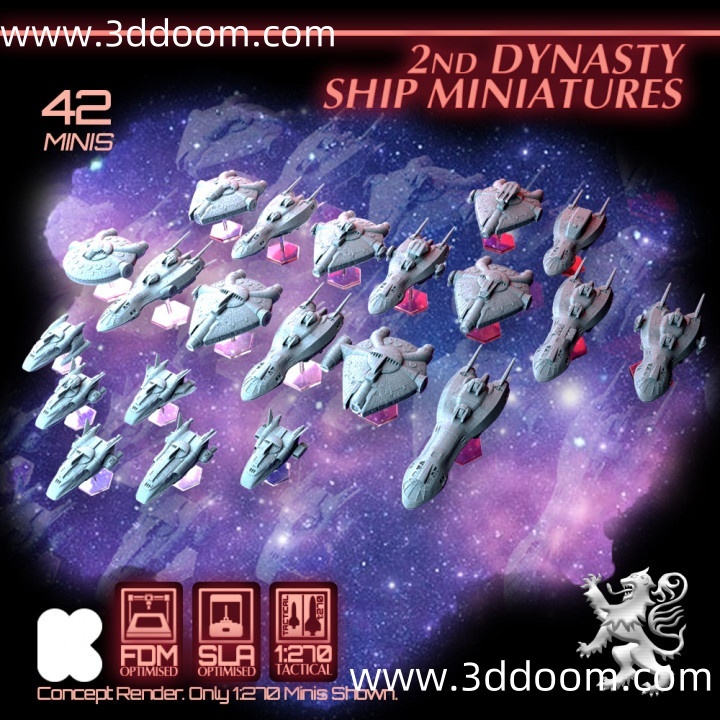 99 TR02M01 – 2nd Dynasty Ship Miniatures-3D DOOM