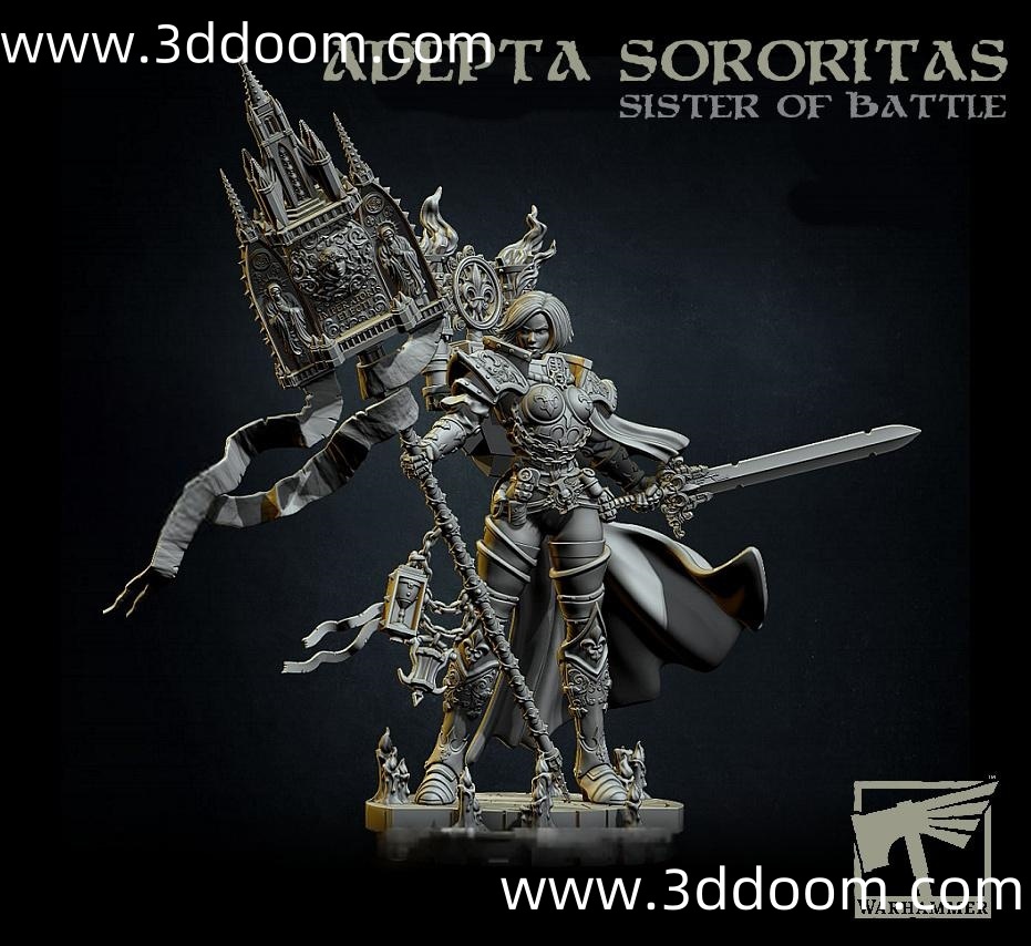 265 Warhammer Adepta Sororitas Sister of Battle-3D DOOM