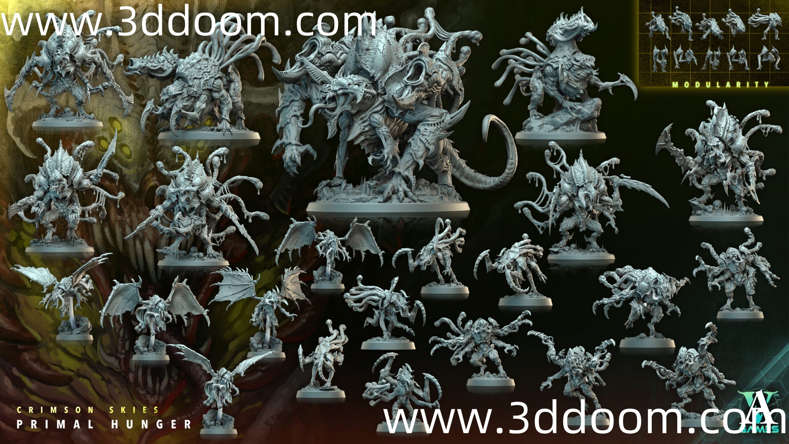 542 Crimson Skies - Primal Hunger - Bundle-3D DOOM