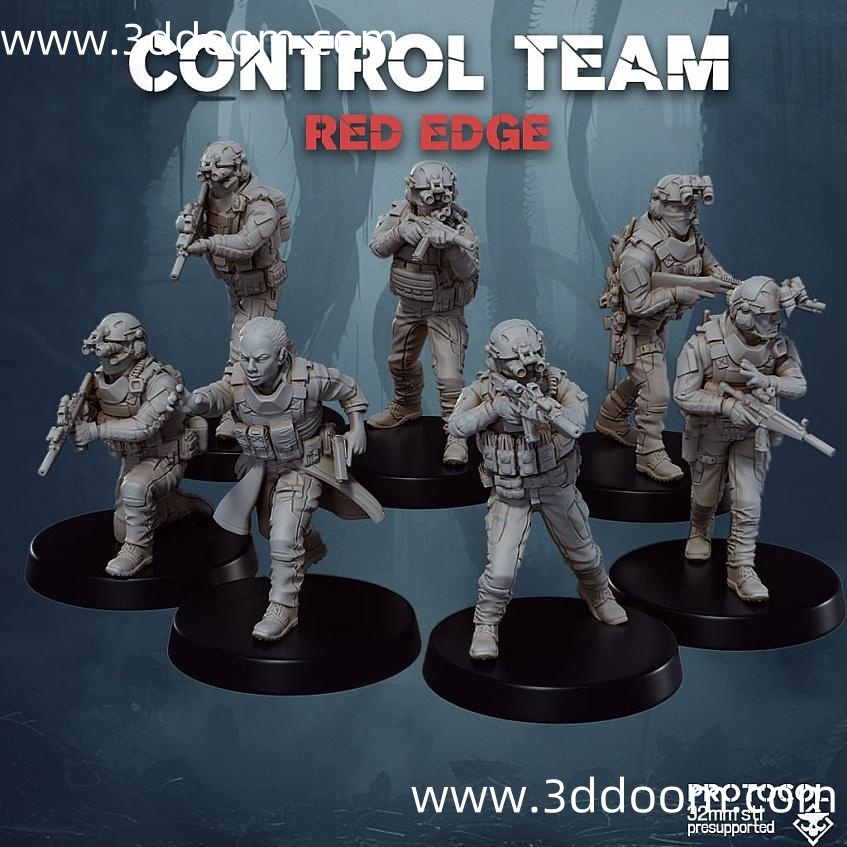 448 Control Team Red Edge-3D DOOM