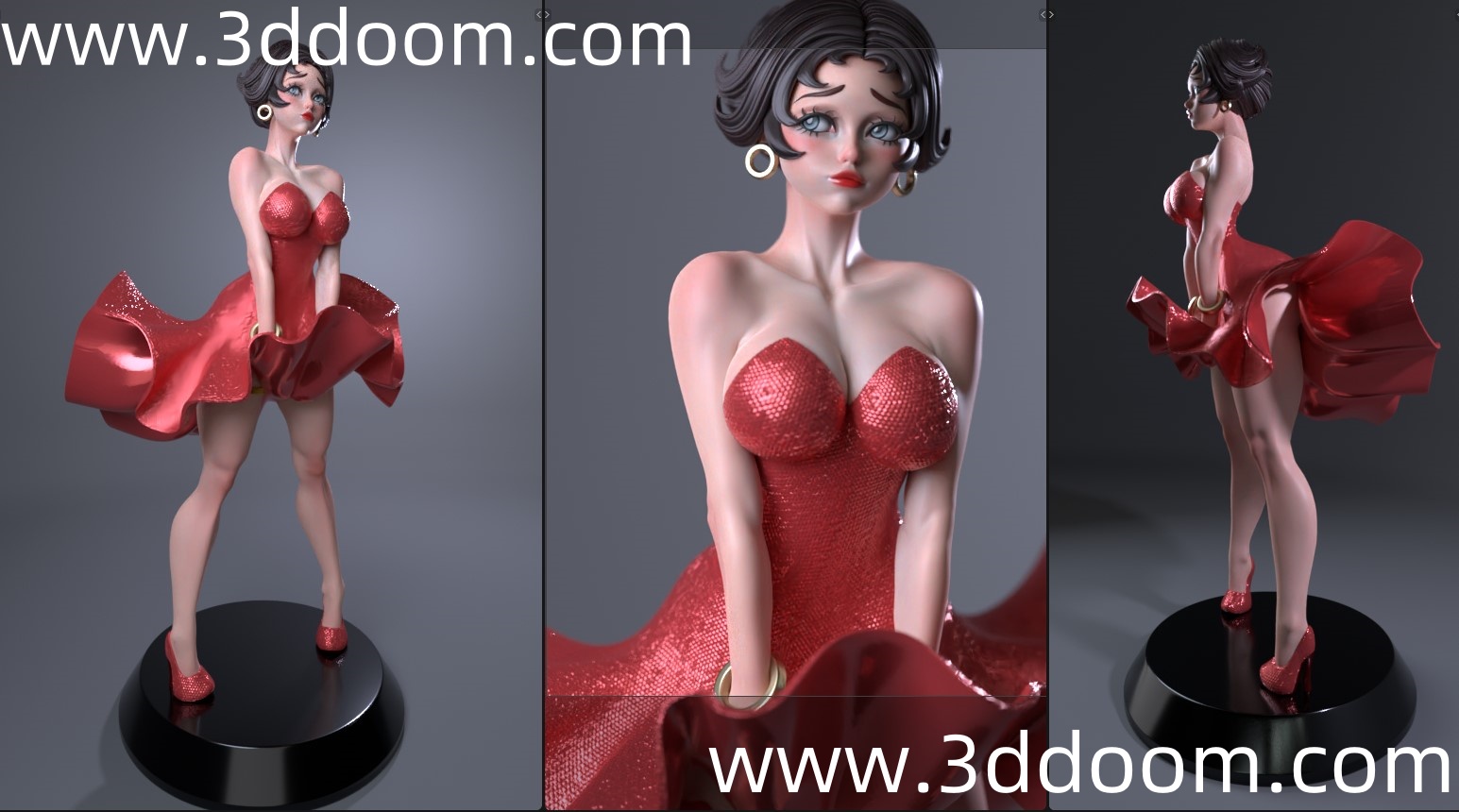 1214 Betty Boop 卡通角色 贝蒂・布尔-3D DOOM