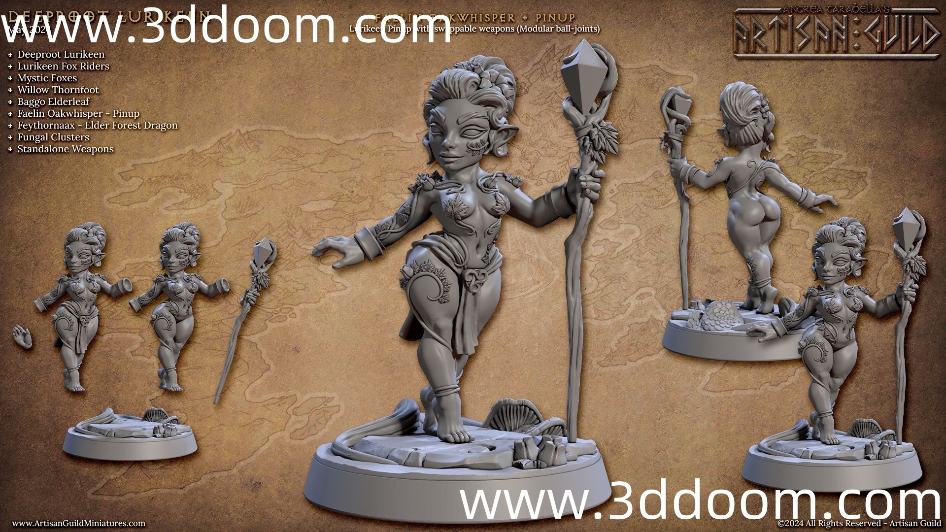 430 Artisan Guild - 202405 - Faelin Oakwhisper Pinup-3D DOOM