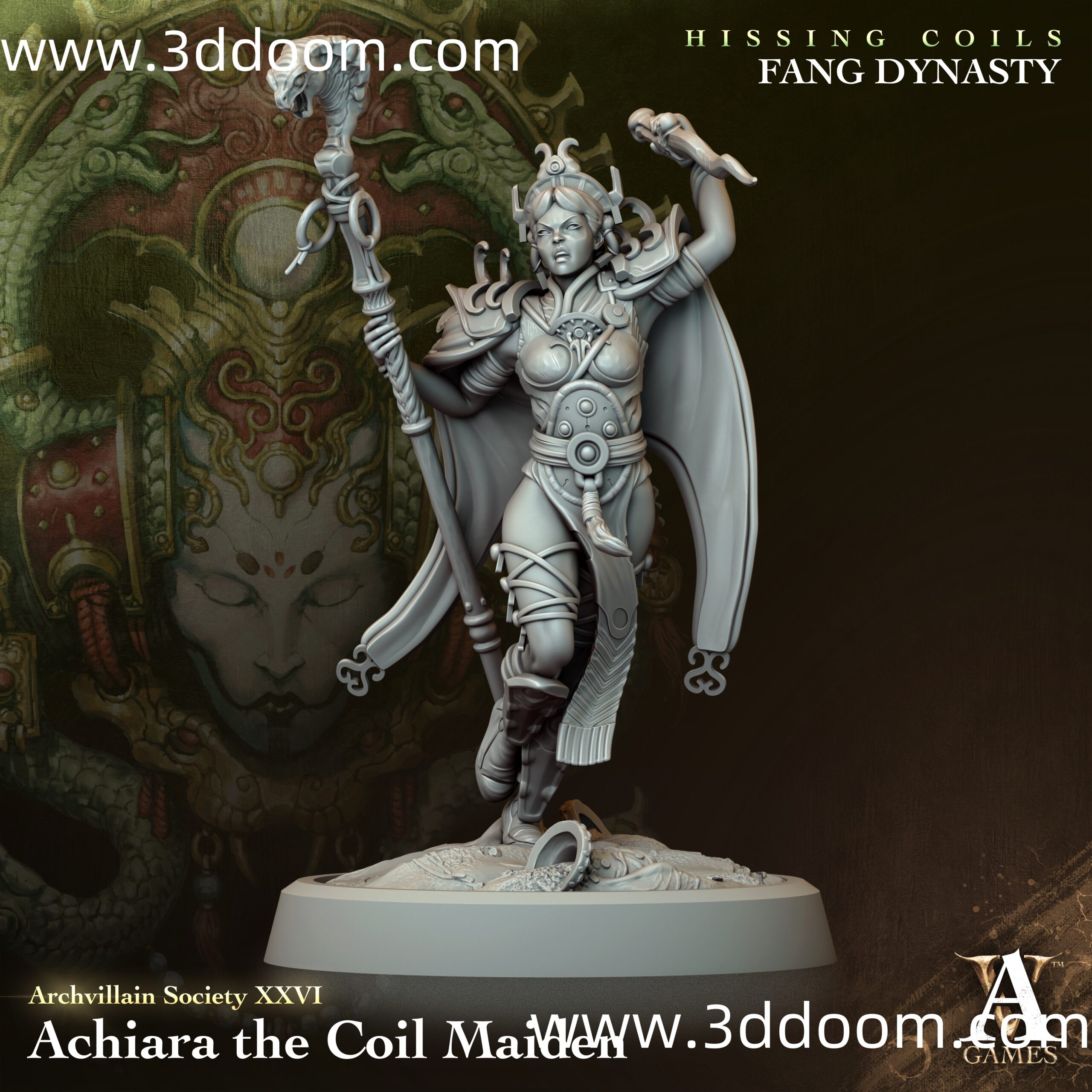 733 Achiara - The Coil Maiden-3D DOOM