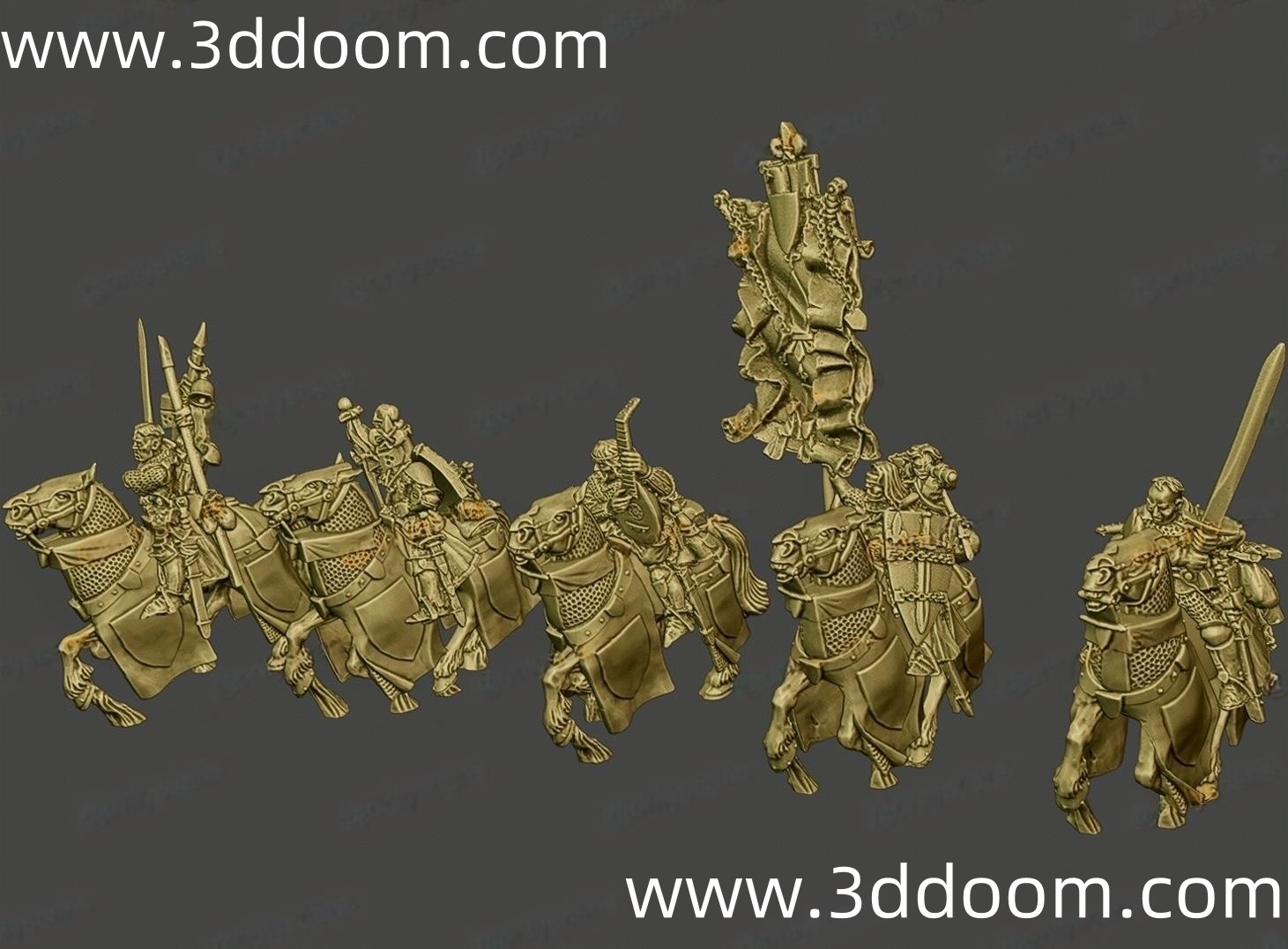 84 Retro Fantasy Britain Horsmen -2-3D DOOM