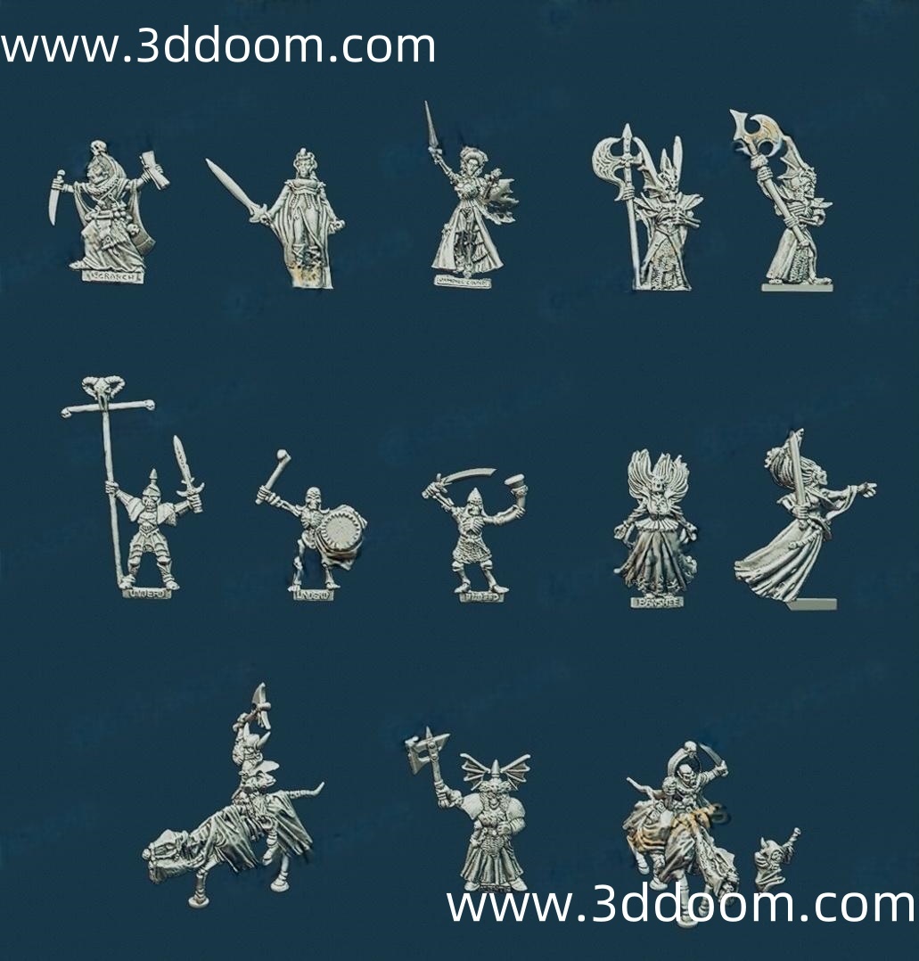 86 Retro Fantasy Death Missing Models-3D DOOM