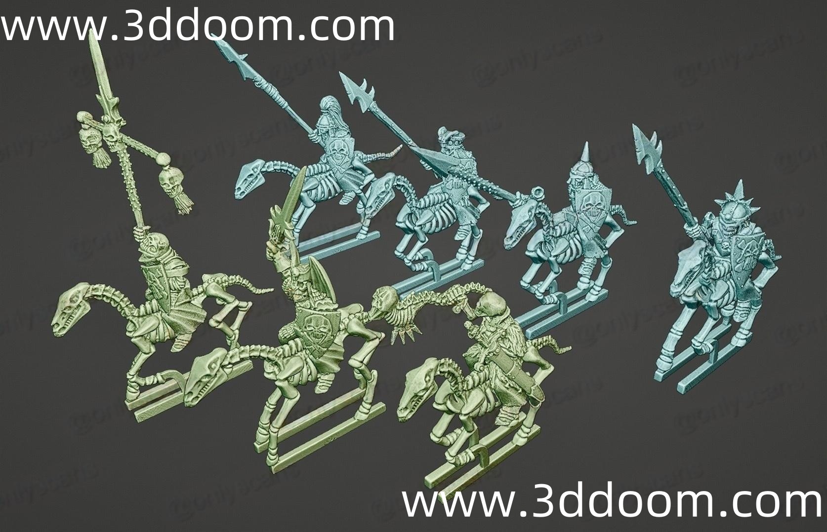 85 Retro Fantasy Death Horsemen – Black Knights 6th-3D DOOM