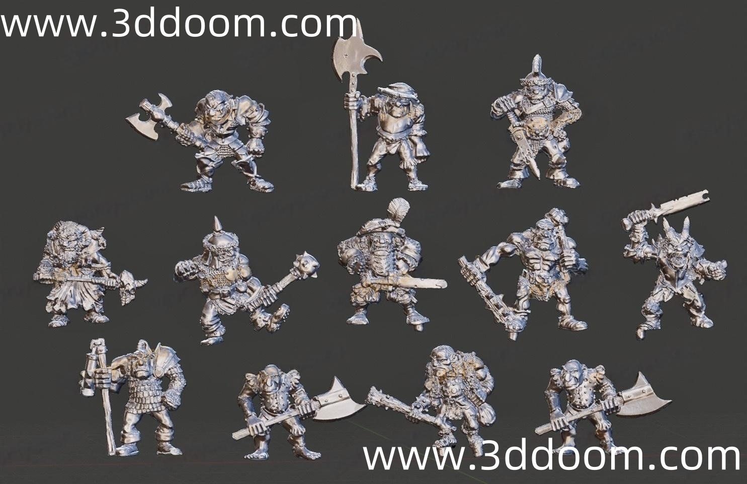 87 Retro Fantasy Pudge Prototypes-3D DOOM