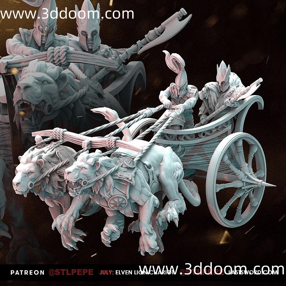 356 Last Sword Elven Lion Chariot-3D DOOM