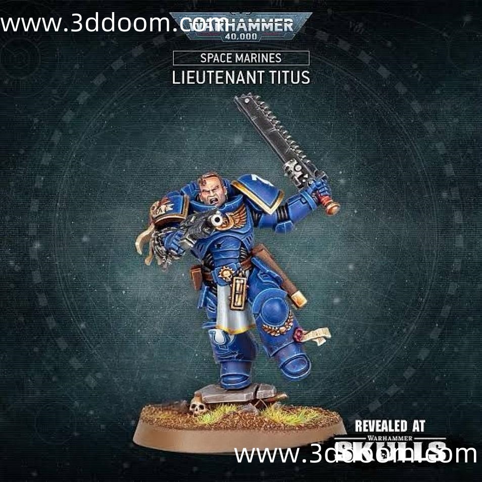 281 Warhammer Lieutenant Titus-3D DOOM
