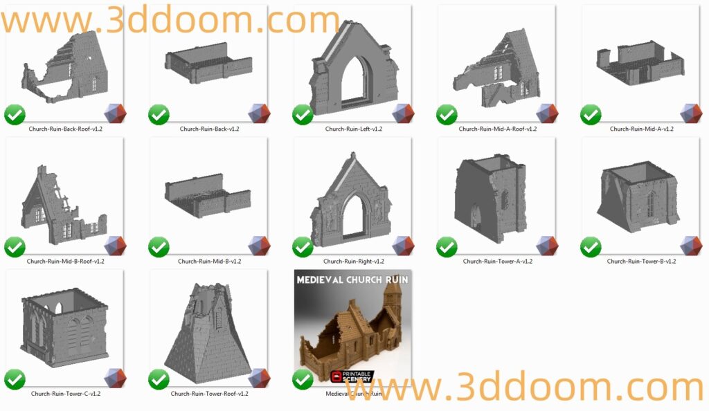 Medieval Church Ruin Reference