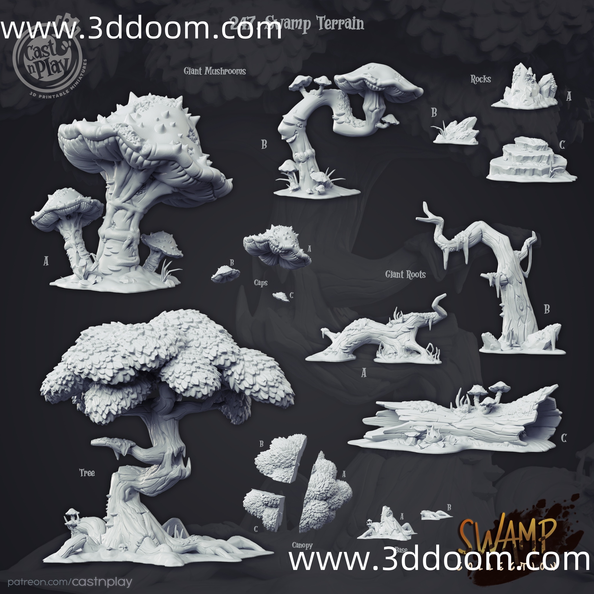 511 247. Swamp Terrain unsupported-3D DOOM