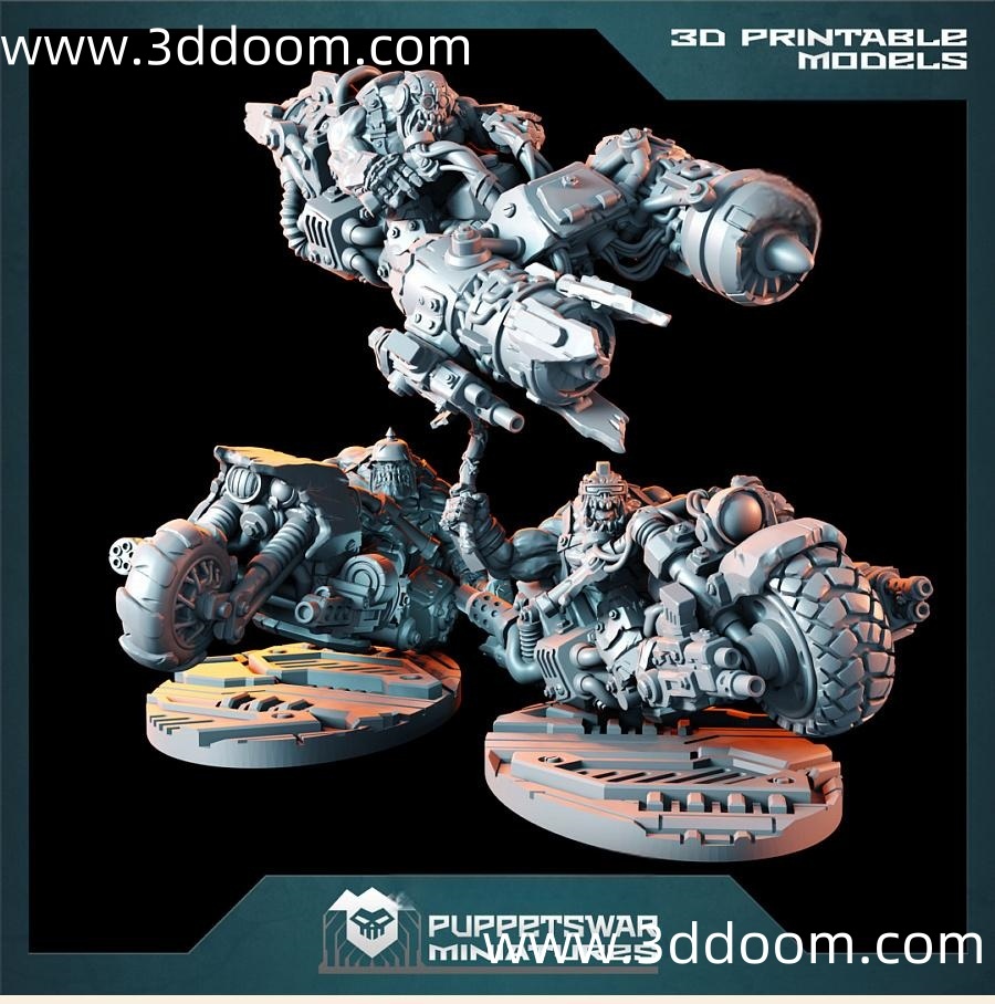 284 Warhammer Ork Bikers Set B-3D DOOM