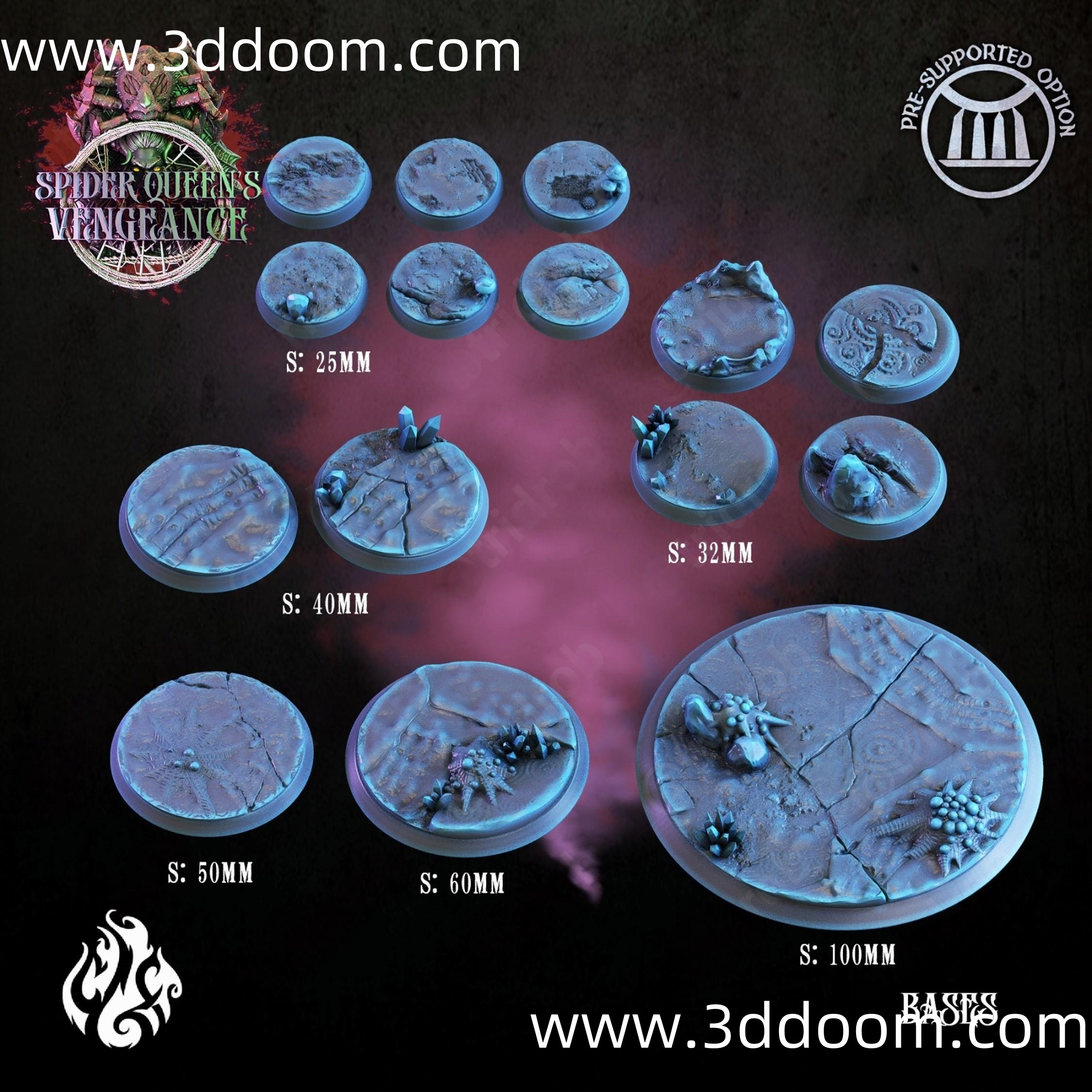 544 Crippled God Foundry Spider Queen's Vengeance Bases-3D DOOM