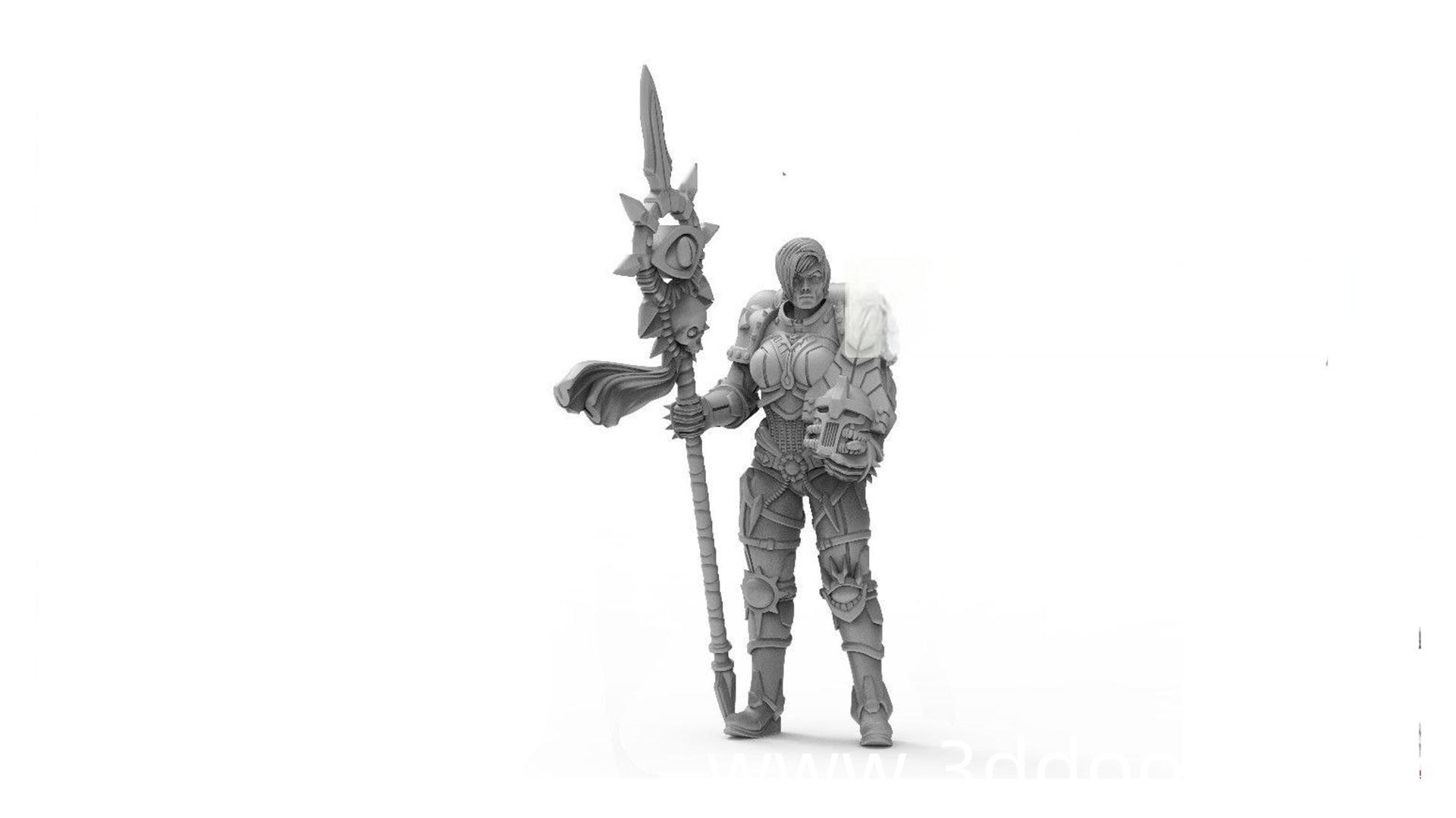 713 Warhammer 40k Heresylab Female Chaos Tzeentch-3D DOOM