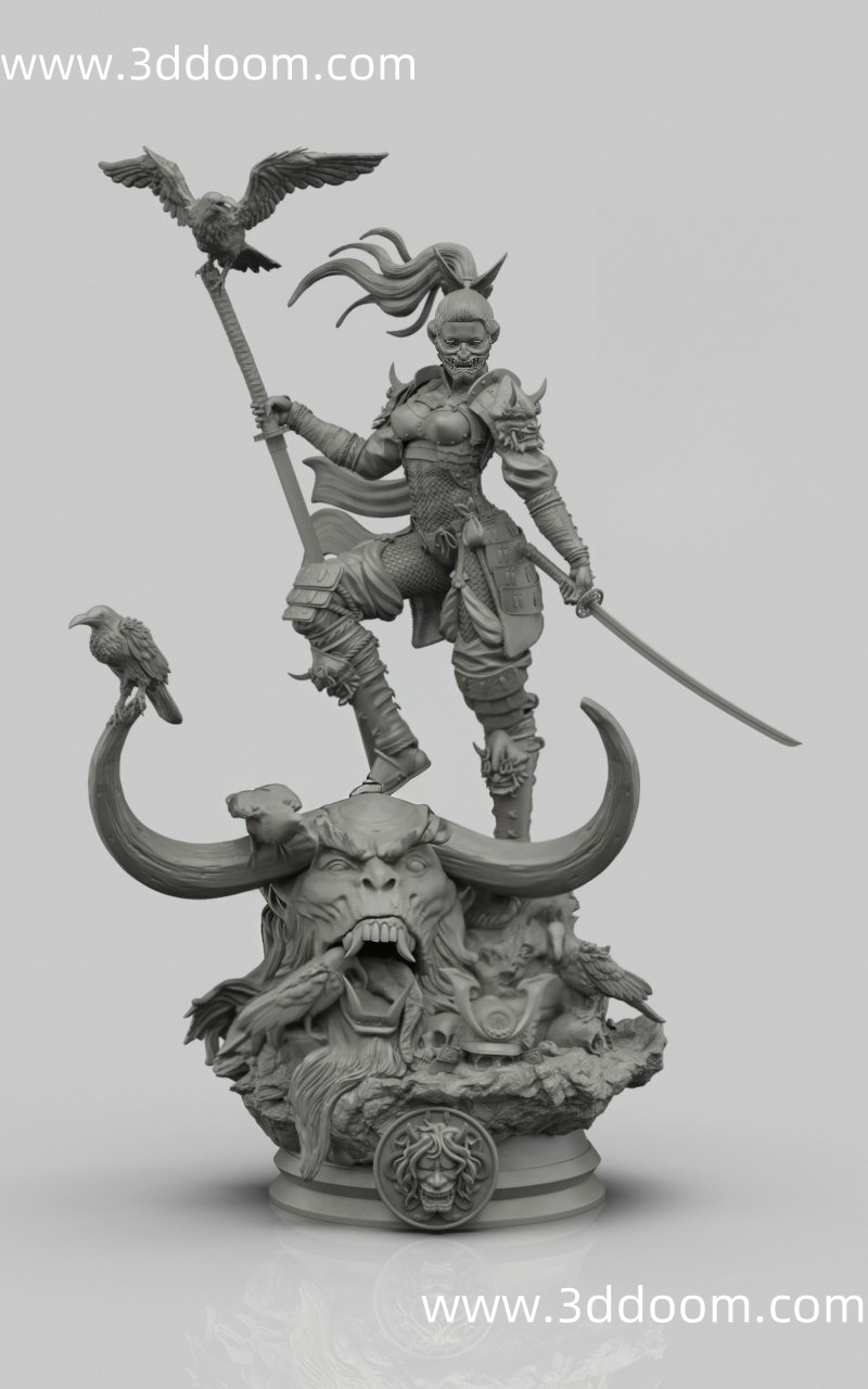 1088 Urara the Samurai Warrior 武装少女-3D DOOM