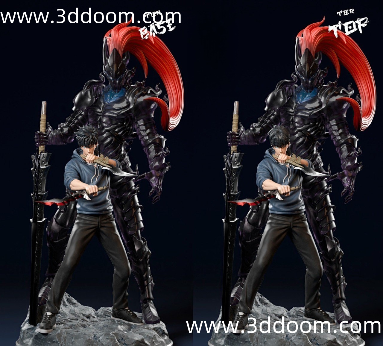 1083 Sung Jin Woo and Igris Solo Leveling 我独自升级 程肖宇-3D DOOM