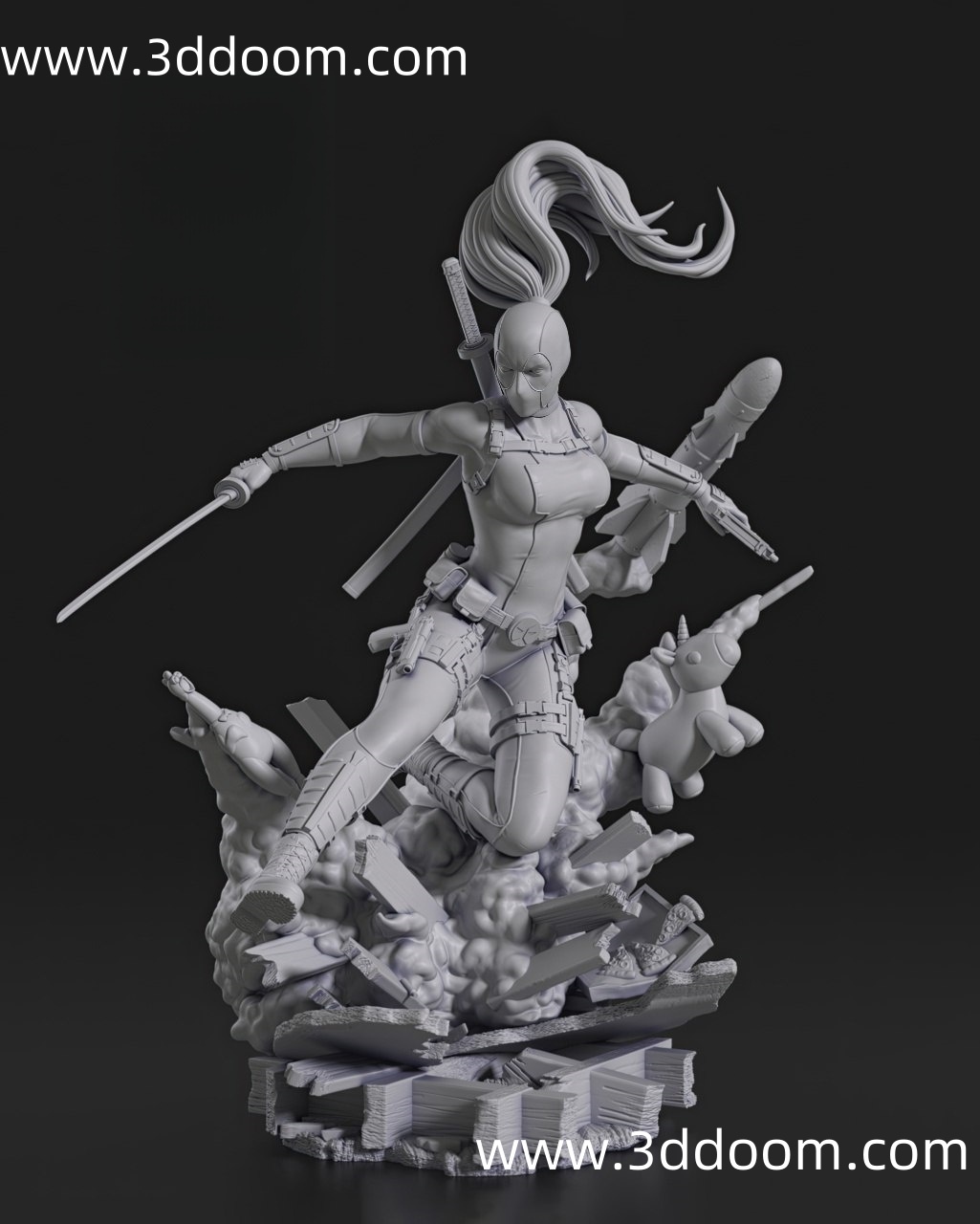 1047 Lady Deadpool 漫威 死侍女士-3D DOOM