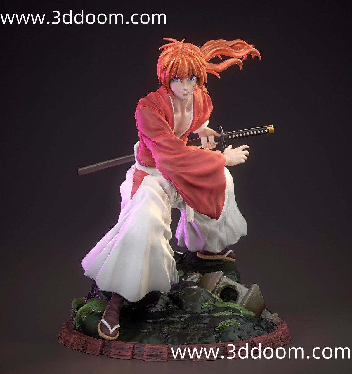 1133 Himura Kenshin Rurouni Kenshin 浪客剑心 绯村剑心-3D DOOM