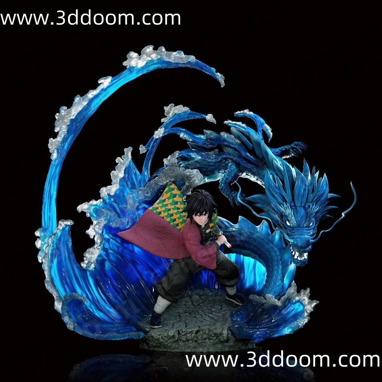 1128 Giyu Tomioka Demon Slayer 鬼灭之刃 富冈义勇-3D DOOM