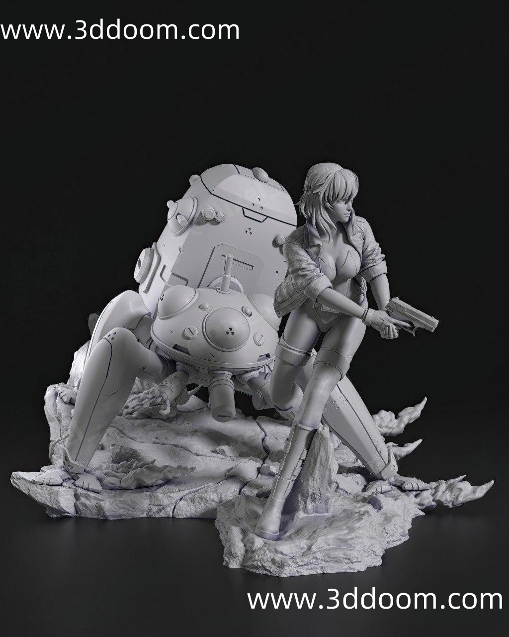 1159 Motoko Kusanagi Ghost in The Shell 攻壳机动队 草薙素子-3D DOOM