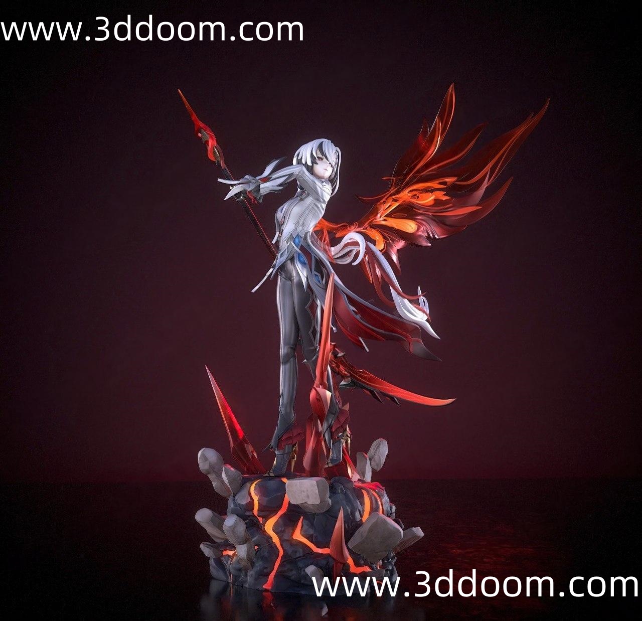 1104 Arlecchino Genshin Impact 原神 阿蕾奇诺-3D DOOM