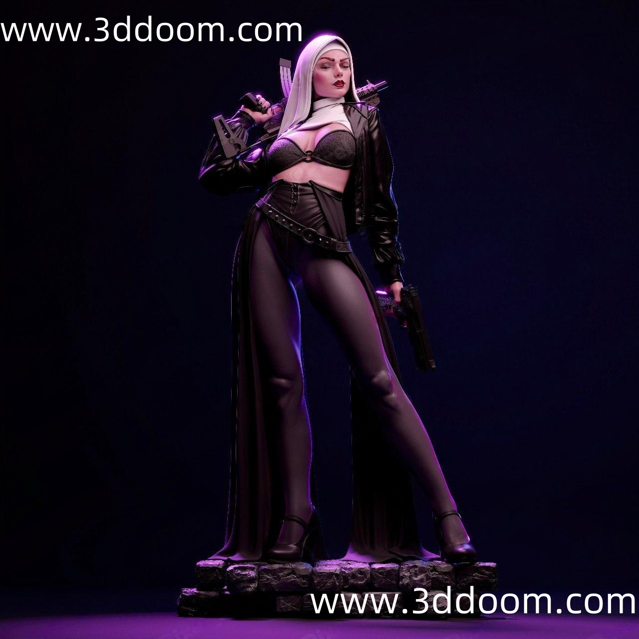 1167 Nun with Gun 持枪修女-3D DOOM