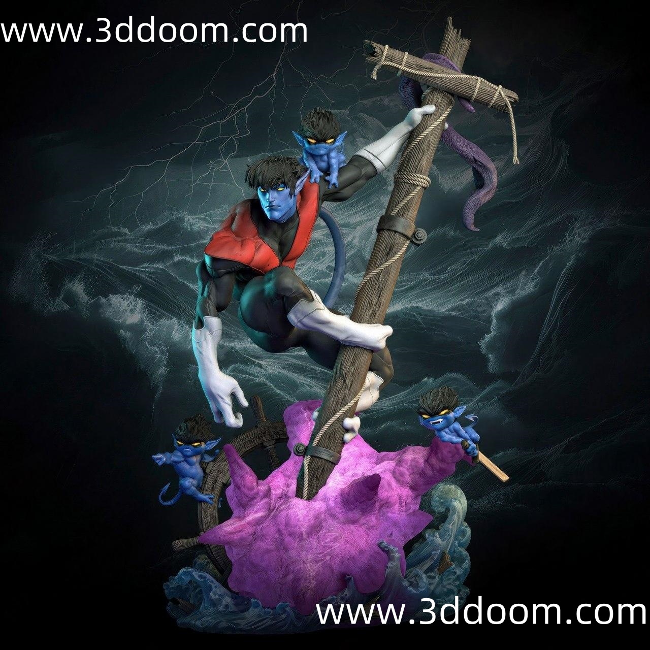 1164 Nightcrawler X Men X-战警 夜行者-3D DOOM