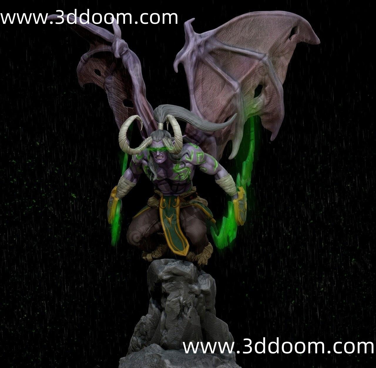 1136 Illidan World of Warcraft 魔兽世界 伊利丹-3D DOOM