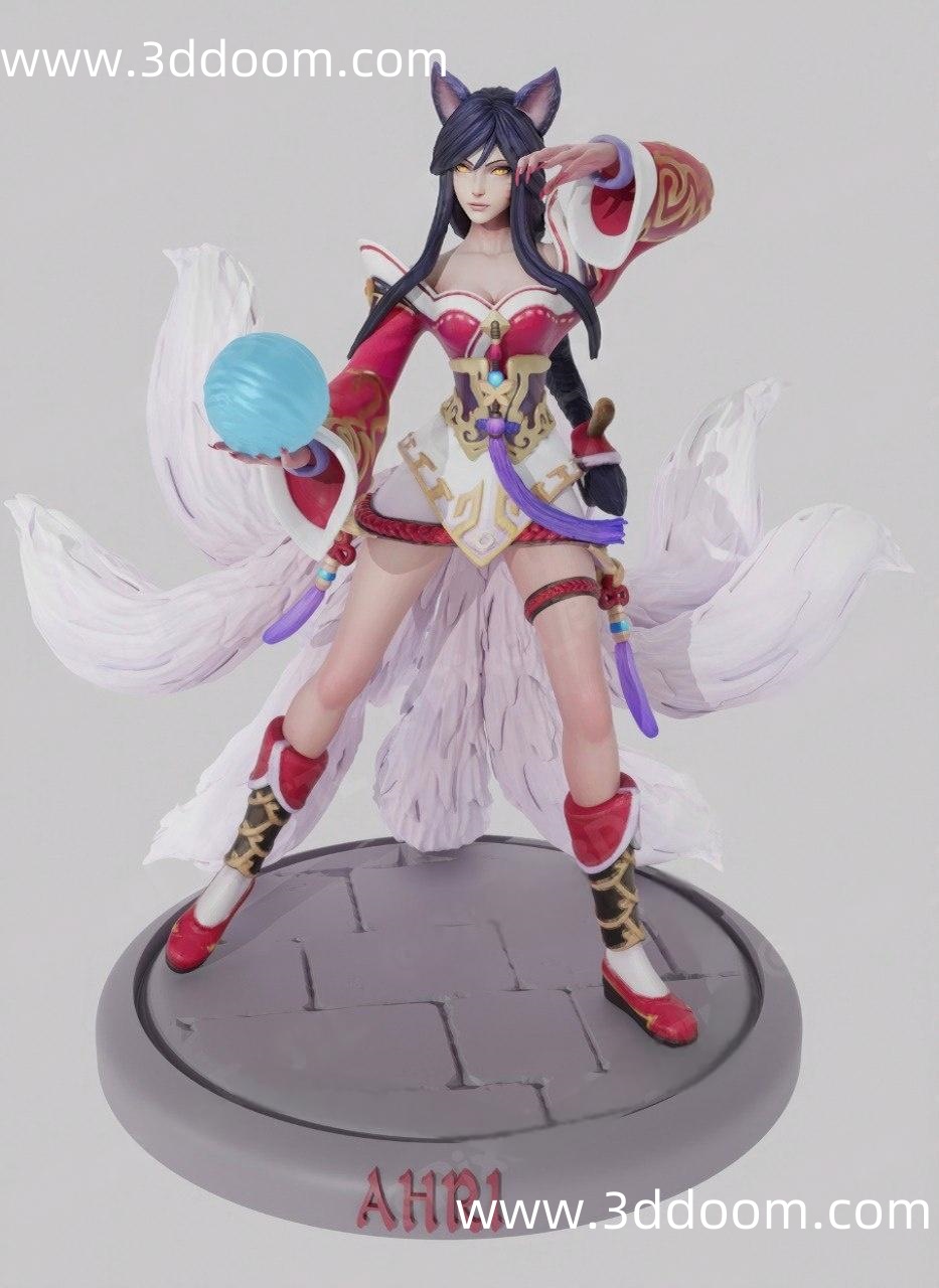 1102 Ahri League of Legends 英雄联盟 阿狸-3D DOOM