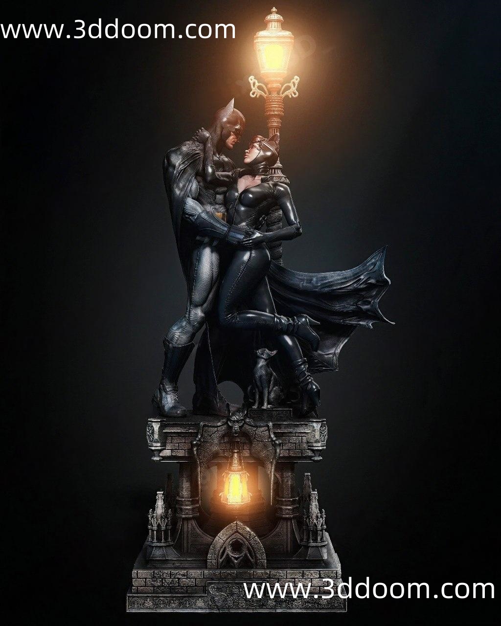 1107 Batman and Catwoman 蝙蝠侠和猫女-3D DOOM