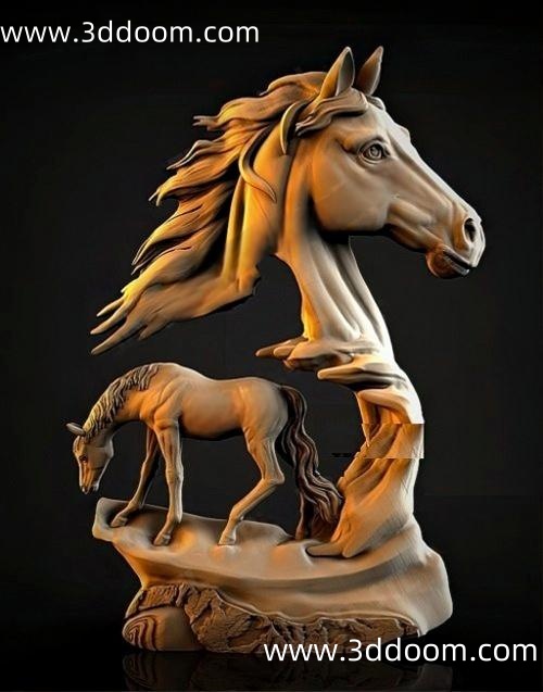 1248 Horses 马-3D DOOM