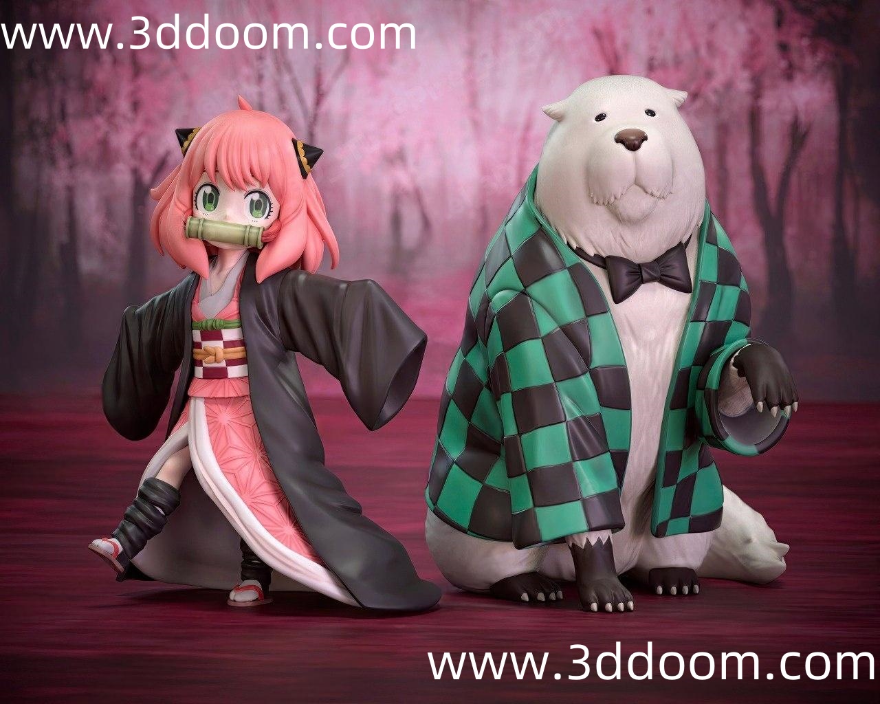 1207 Anya Spy x Family x Demon  间谍过家家×鬼灭之刃 安妮亚-3D DOOM