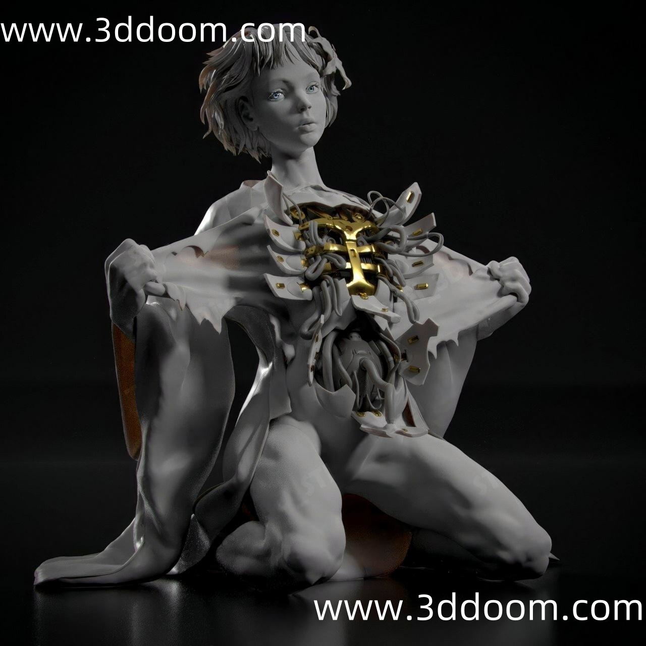 1238 Ghost in The Shell Gynoid 攻壳机动队 女机器人-3D DOOM