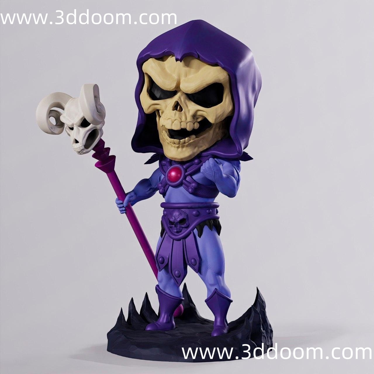 1312 Chibi Skeletor 骷髅王-3D DOOM