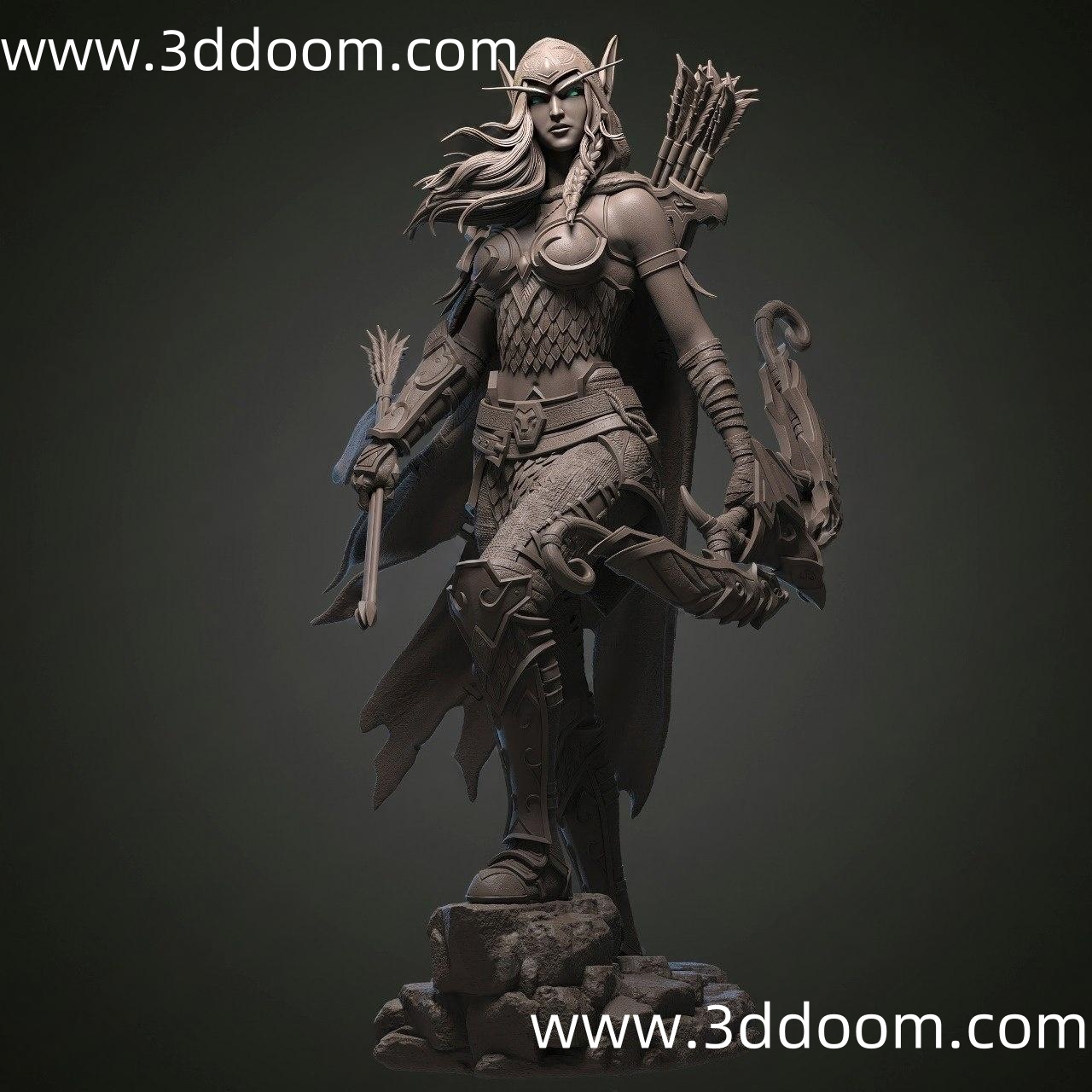 1303 Alleria Windrunnert World  魔兽世界 奥蕾莉亚・风行者-3D DOOM