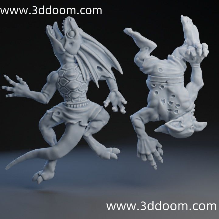 453 Dead Goblin Lizard-3D DOOM