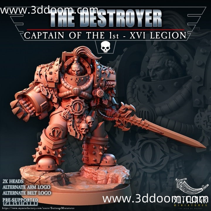 392 The Destroyer - Captain of First Company - XVI Legion-3D DOOM