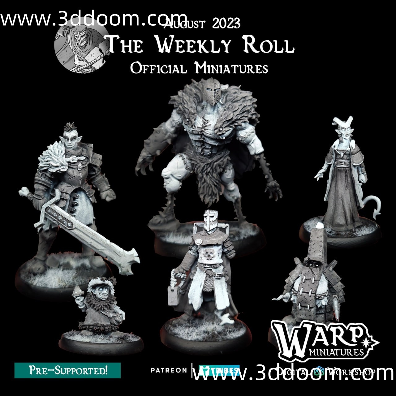 600 Warploque Miniatures - 2023-08 - Weekly Roll-3D DOOM