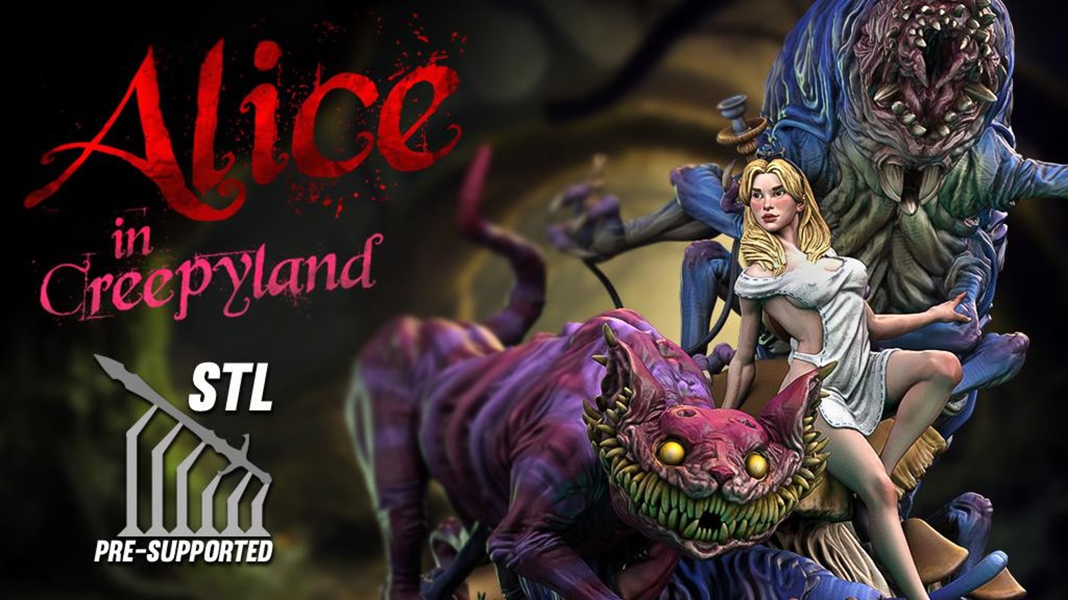 020 Alice in Creepyland - Pinup and Monster-3D DOOM
