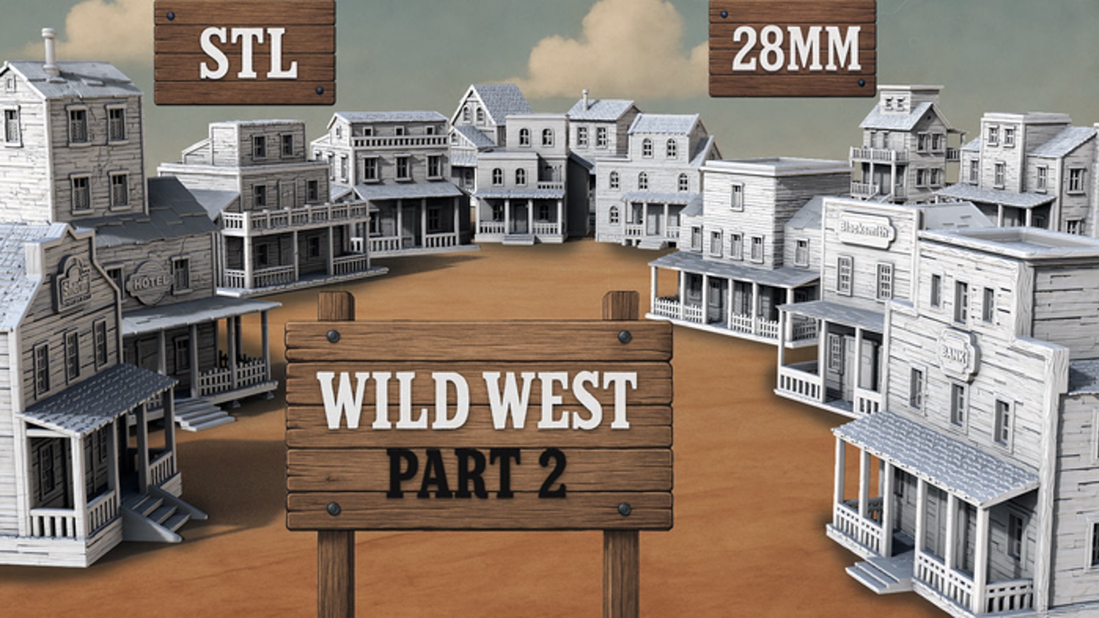 019 Wild West Part 2, 28 ММ, STL-3D DOOM