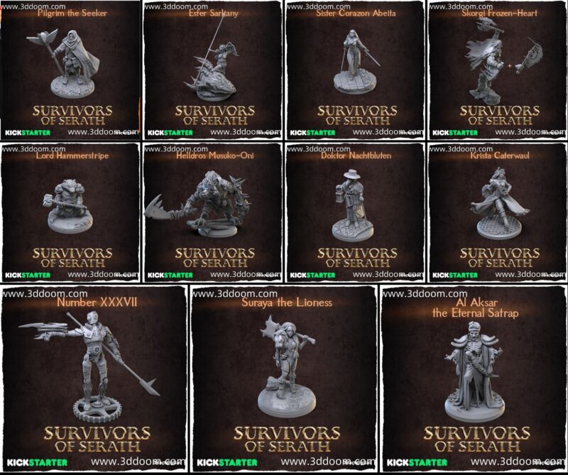 536 Characters-3D DOOM